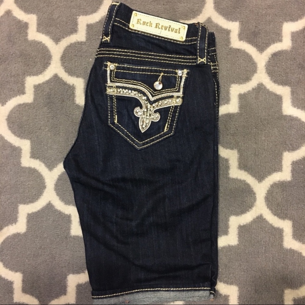 Brand new, never worn Rock revival shorts